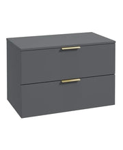 Load image into Gallery viewer, STOCKHOLM Wall Hung 80cm Two Drawer Countertop Vanity Unit ( Various Colours &amp; Sizes )
