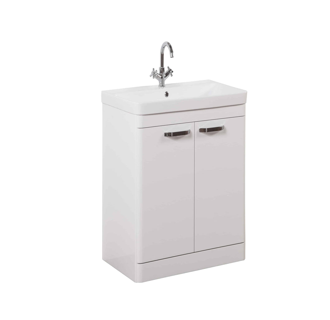 Milan 600mm Floor-Standing Unit & Basin White