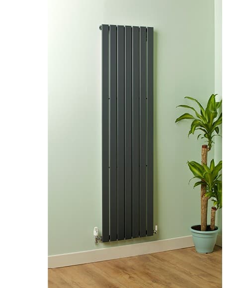 Valerie Flat Panel Anthracite Single Radiator H: 1800mm W: 450mm