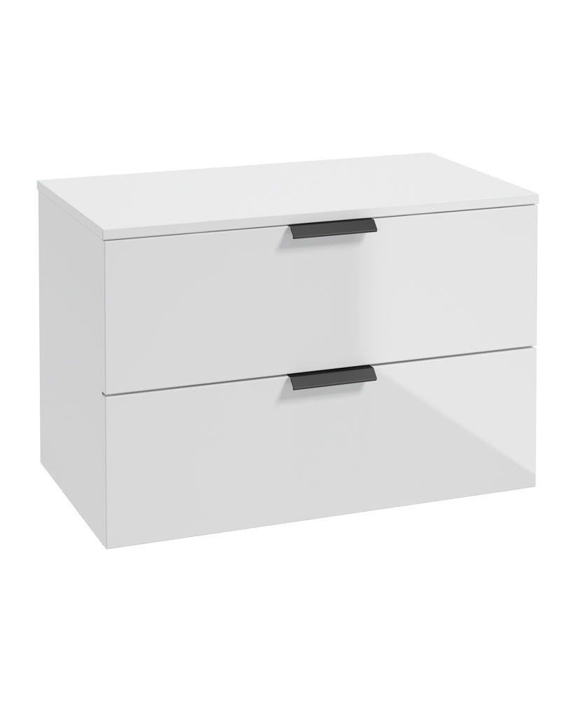 STOCKHOLM Wall Hung 80cm Two Drawer Countertop Vanity Unit ( Various Colours & Sizes )