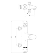 Load image into Gallery viewer, Plus Thermostatic Wall-Mounted Bath/Shower Mixer
