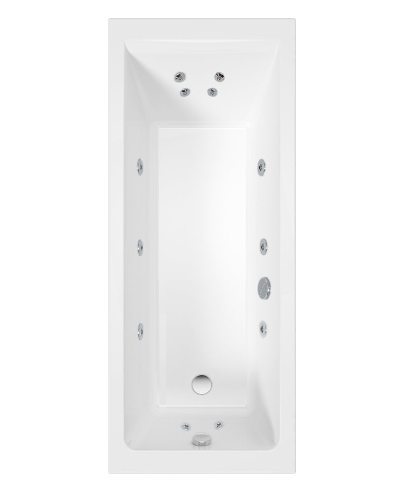 Cubo 1700x750 Single Ended 12 Jet Bath