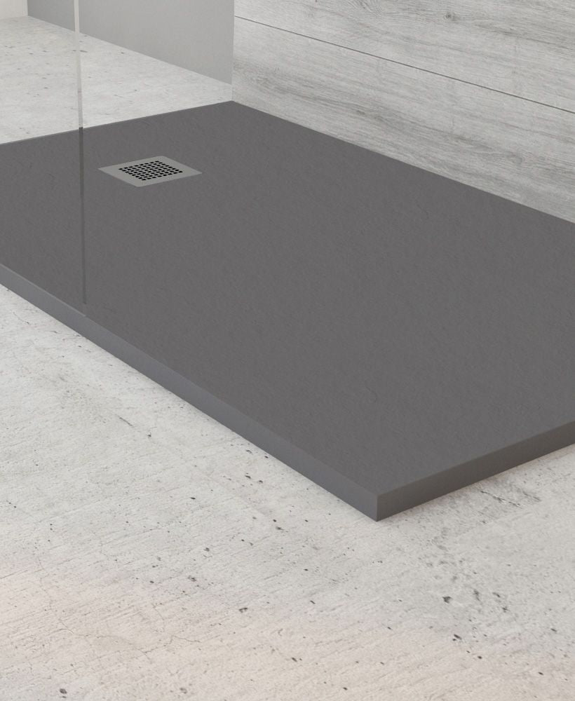 Slate Anthracite 2000x800mm Rectangular Shower Tray & Waste