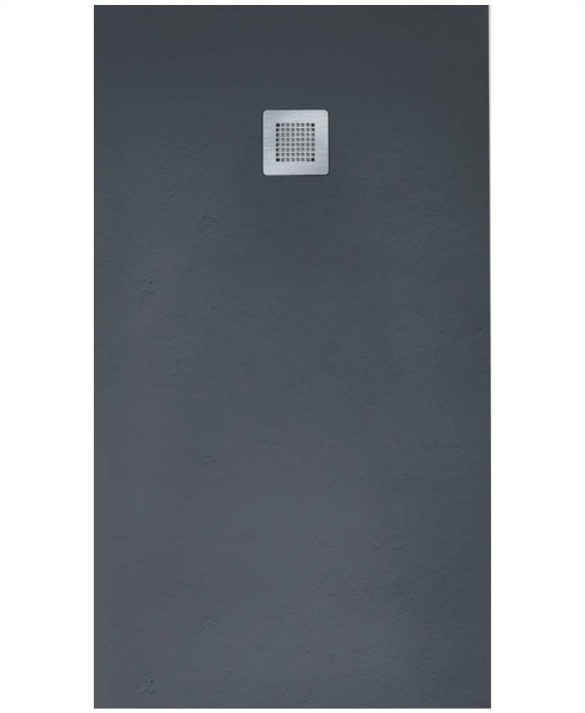 Slate Anthracite 1000x800mm Rectangular Shower Tray & Waste