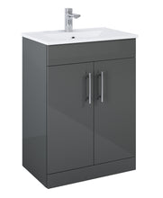 Load image into Gallery viewer, Belmont Square Gloss 60cm Vanity Unit (Various Colours)
